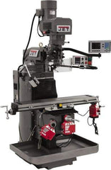 Jet - 9" Table Width x 49" Table Length, Electronic Variable Speed Control, 3 Phase Knee Milling Machine - 3 hp - Americas Tooling