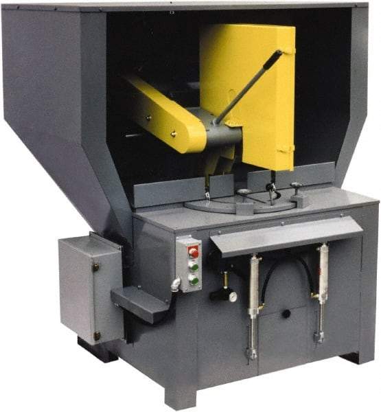 Kalamazoo - 20 or 22" Blade Diam, 1" Arbor Hole, Miter Chop & Cutoff Saw - 2,500 RPM, 15 hp, 220/440 Volts, 3 Phase - Americas Tooling