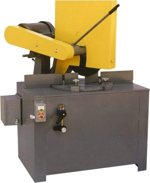 Kalamazoo - 20 or 22" Blade Diam, 1" Arbor Hole, Miter Chop & Cutoff Saw - 2,500 RPM, 20 hp, 220/440 Volts, 3 Phase - Americas Tooling