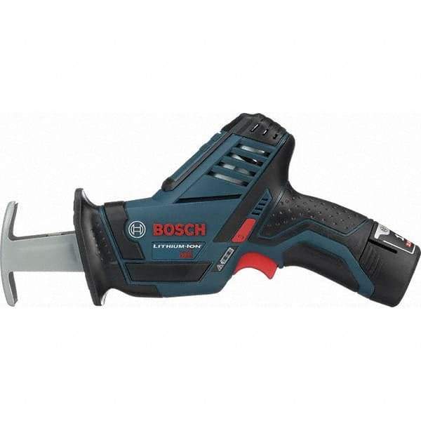 Bosch - 12V, 0 to 3,000 SPM, Cordless Reciprocating Saw - 0.5699" Stoke Length, Lithium-Ion Batteries Included - Americas Tooling