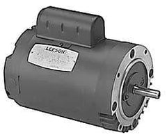 Leeson - 3/4 Max hp, 3,450 Max RPM, Electric AC DC Motor - 115, 208, 230 V Input, Single Phase, 56H Frame - Americas Tooling