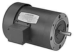 Leeson - 1/3 Max hp, 1,725 Max RPM, Electric AC DC Motor - 208-230/460 V Input, Three Phase, 56C Frame - Americas Tooling