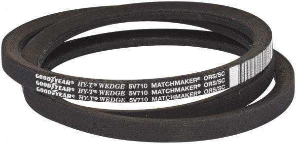 Continental ContiTech - Section 5V, 71" Outside Length, V-Belt - Fiber Reinforced Wingprene Rubber, HY-T Wedge MatchmakerEnvelope, No. 5V710 - Americas Tooling