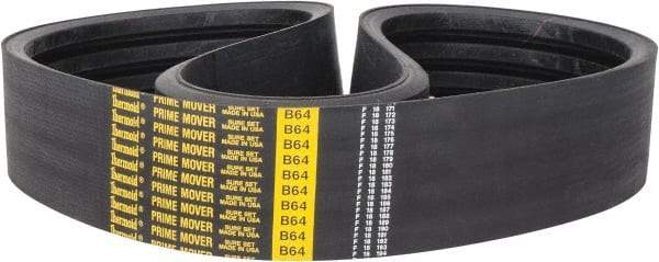 Value Collection - Section B, V-Belt - Neoprene Rubber, Classic Banded, No. B-64 - Americas Tooling