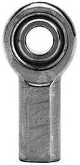 Made in USA - 5/8" ID, 1-1/2" Max OD, 17,959 Lb Max Static Cap, Female Spherical Rod End with Stud - 5/8-18 RH, Alloy Steel with Steel Raceway - Americas Tooling