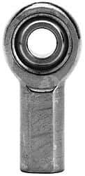 Made in USA - 1/2" ID, 1-5/16" Max OD, 15,340 Lb Max Static Cap, Female Spherical Rod End with Stud - 1/2-20 RH, Alloy Steel with Steel Raceway - Americas Tooling