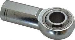 Made in USA - 3/4" ID, 1-3/4" Max OD, 28,090 Lb Max Static Cap, Plain Female Spherical Rod End - 3/4-16 RH, Alloy Steel with Steel Raceway - Americas Tooling