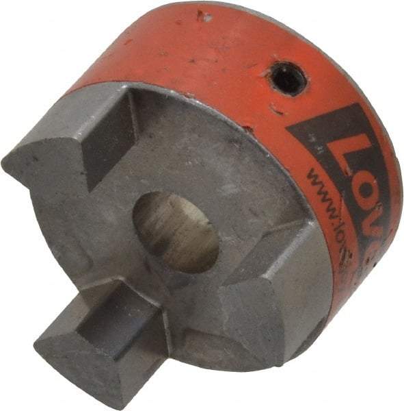 Lovejoy - 1/2" Max Bore Diam, Flexible Coupling Hub - 1-3/4" OD, 2.12" OAL, Sintered Iron, Order 2 Hubs & 1 Spider for Complete Coupling - Americas Tooling