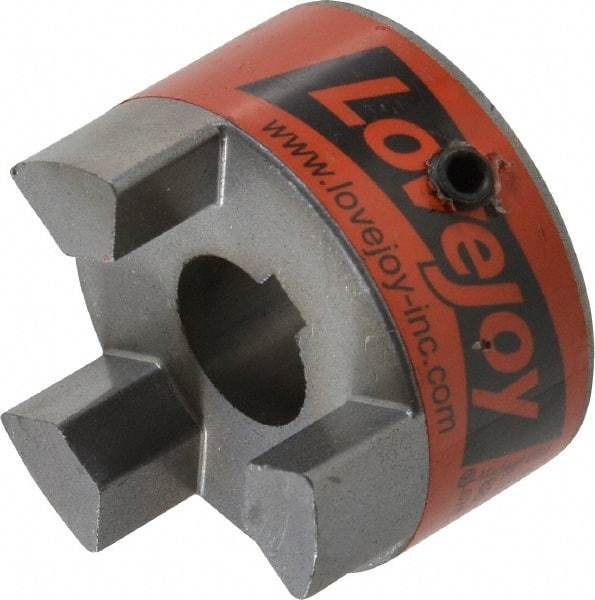 Lovejoy - 16mm Max Bore, 5mm x 2.3mm Keyway Width x Depth, Flexible Coupling Hub - 1-3/4" OD, 2.12" OAL, Sintered Iron, Order 2 Hubs & 1 Spider for Complete Coupling - Americas Tooling