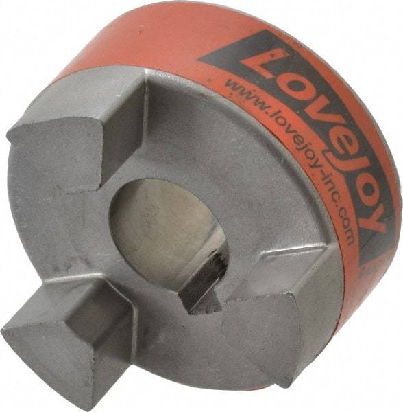 Lovejoy - 19mm Max Bore, 6mm x 2.8mm Keyway Width x Depth, Flexible Coupling Hub - 2.11" OD, 2.12" OAL, Sintered Iron, Order 2 Hubs & 1 Spider for Complete Coupling - Americas Tooling