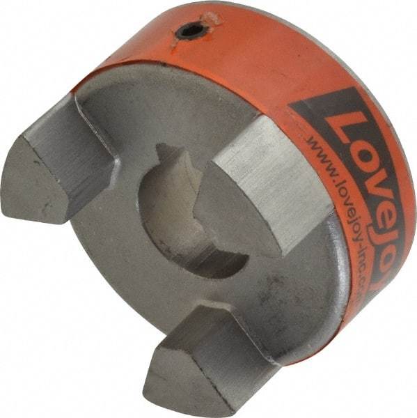 Lovejoy - 20mm Max Bore, 6mm x 2.8mm Keyway Width x Depth, Flexible Coupling Hub - 2.11" OD, 2.12" OAL, Sintered Iron, Order 2 Hubs & 1 Spider for Complete Coupling - Americas Tooling