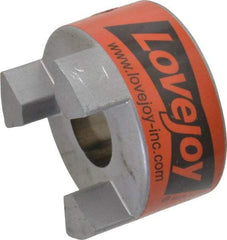 Lovejoy - 7/8" Max Bore Diam, 3/16" x 3/32" Keyway Width x Depth, Flexible Coupling Hub - 2.11" OD, 2-1/2" OAL, Sintered Iron, Order 2 Hubs & 1 Spider for Complete Coupling - Americas Tooling