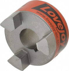 Lovejoy - 20mm Max Bore, 6mm x 2.8mm Keyway Width x Depth, Flexible Coupling Hub - 2.11" OD, 2-1/2" OAL, Sintered Iron, Order 2 Hubs & 1 Spider for Complete Coupling - Americas Tooling