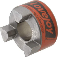 Lovejoy - 24mm Max Bore, 8mm x 3.3mm Keyway Width x Depth, Flexible Coupling Hub - 2.11" OD, 2-1/2" OAL, Sintered Iron, Order 2 Hubs & 1 Spider for Complete Coupling - Americas Tooling