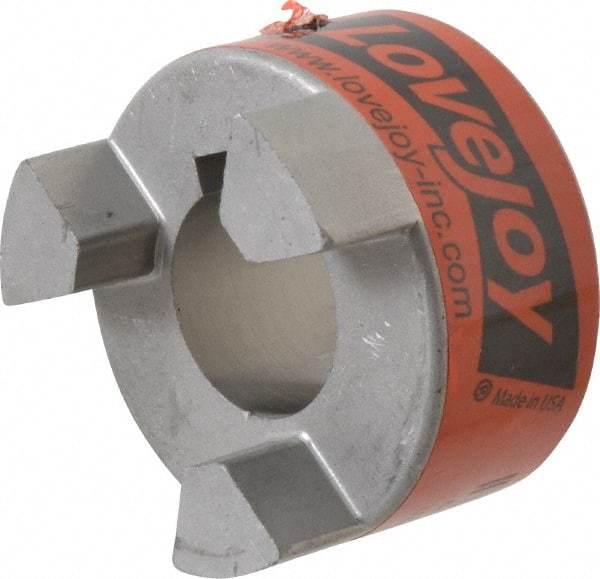 Lovejoy - 25mm Max Bore, 8mm x 3.3mm Keyway Width x Depth, Flexible Coupling Hub - 2.11" OD, 2-1/2" OAL, Sintered Iron, Order 2 Hubs & 1 Spider for Complete Coupling - Americas Tooling