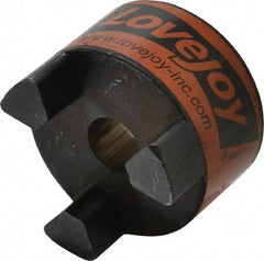 Lovejoy - 3/4" Max Bore Diam, 3/16" x 3/32" Keyway Width x Depth, Flexible Coupling Hub - 2.54" OD, 3-1/2" OAL, Sintered Iron, Order 2 Hubs & 1 Spider for Complete Coupling - Americas Tooling