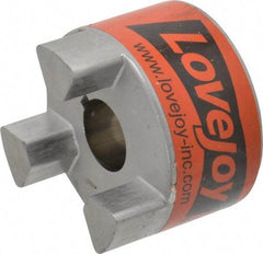 Lovejoy - 7/8" Max Bore Diam, 3/16" x 3/32" Keyway Width x Depth, Flexible Coupling Hub - 2.54" OD, 3-1/2" OAL, Sintered Iron, Order 2 Hubs & 1 Spider for Complete Coupling - Americas Tooling