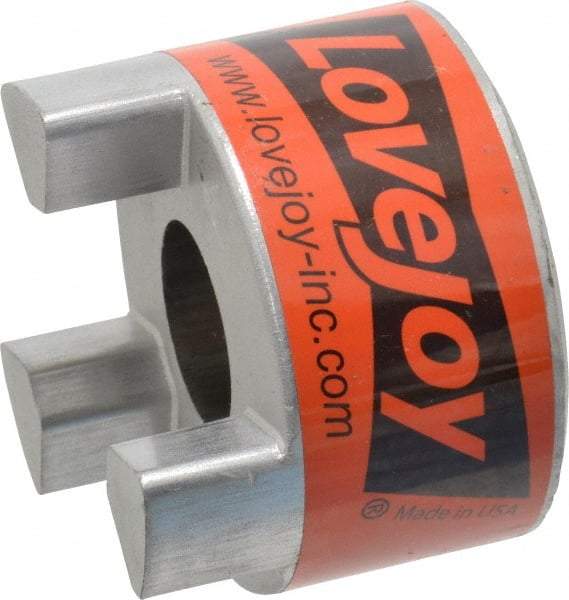 Lovejoy - 1" Max Bore Diam, 1/4" x 1/8" Keyway Width x Depth, Flexible Coupling Hub - 2.54" OD, 3-1/2" OAL, Sintered Iron, Order 2 Hubs & 1 Spider for Complete Coupling - Americas Tooling