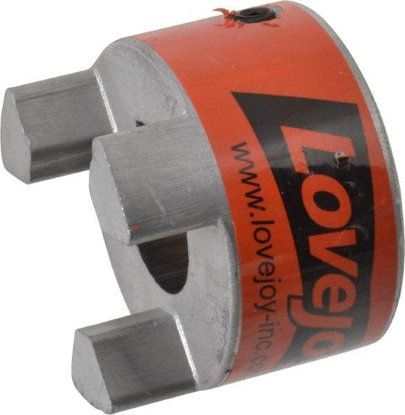 Lovejoy - 1-1/8" Max Bore Diam, 1/4" x 1/8" Keyway Width x Depth, Flexible Coupling Hub - 2.54" OD, 3-1/2" OAL, Sintered Iron, Order 2 Hubs & 1 Spider for Complete Coupling - Americas Tooling