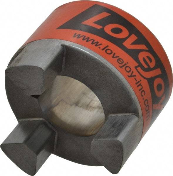 Lovejoy - 1-1/4" Max Bore Diam, 1/4" x 1/8" Keyway Width x Depth, Flexible Coupling Hub - 2.54" OD, 3-1/2" OAL, Sintered Iron, Order 2 Hubs & 1 Spider for Complete Coupling - Americas Tooling