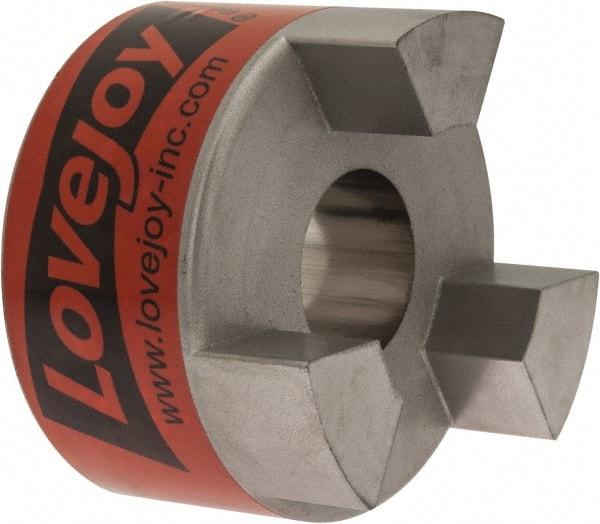 Lovejoy - 1-1/4" Max Bore Diam, 1/4" x 1/8" Keyway Width x Depth, Flexible Coupling Hub - 3.31" OD, 4-1/4" OAL, Sintered Iron, Order 2 Hubs & 1 Spider for Complete Coupling - Americas Tooling