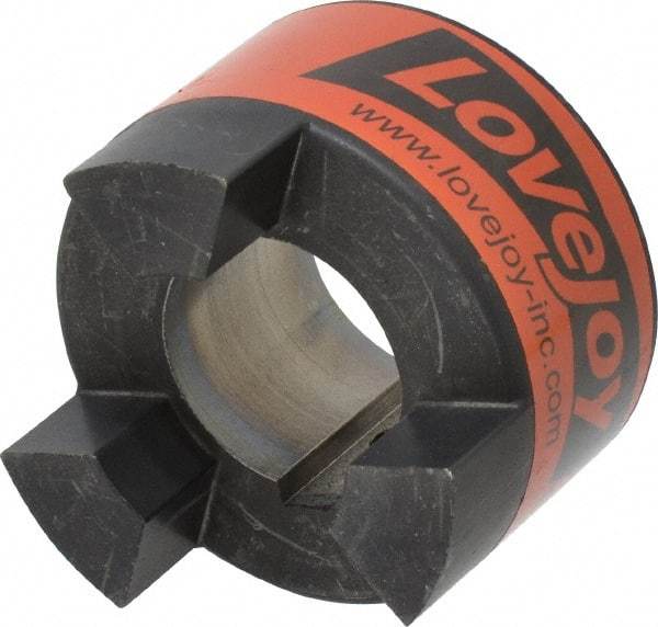 Lovejoy - 42mm Max Bore, 12mm x 3.3mm Keyway Width x Depth, Flexible Coupling Hub - 3.31" OD, 4-1/4" OAL, Sintered Iron, Order 2 Hubs & 1 Spider for Complete Coupling - Americas Tooling