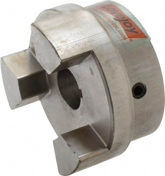 Lovejoy - 1-1/4" Max Bore Diam, Flexible Hub Coupling - 4-1/2" OD, 4.88" OAL, Sintered Iron - Americas Tooling