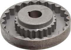 Lovejoy - 7/8" Max Bore Diam, 3/16" x 3/32" Keyway Width x Depth, Flexible Coupling Hub - 4-5/8" OD, 3.94" OAL, Cast Iron - Americas Tooling