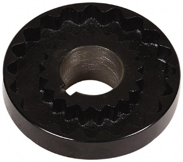 Lovejoy - 2" Max Bore Diam, 1/2" x 1/4" Keyway Width x Depth, Flexible Coupling Hub - 7-1/2" OD, 5.69" OAL, Cast Iron - Americas Tooling