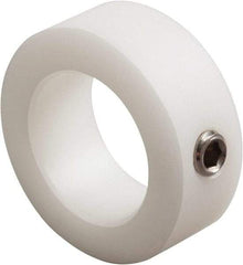 Climax Metal Products - 5/16" Bore, Nylon, Set Screw Shaft Collar - 5/8" Outside Diam, 3/8" Wide - Americas Tooling