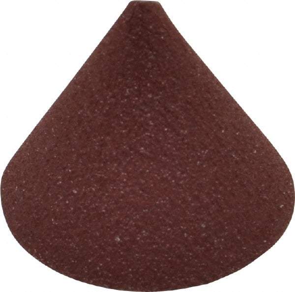 Superior Abrasives - 3/4" Diam 180 Grit 60° Included Angle Cone Center Lap - Aluminum Oxide, Very Fine Grade, Lock Nut Mount - Americas Tooling