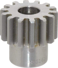 Browning - 16 Pitch, 7/8" Pitch Diam, 14 Tooth Spur Gear - 3/8" Bore Diam, 11/16" Hub Diam, Steel - Americas Tooling