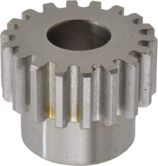 Browning - 16 Pitch, 1-1/8" Pitch Diam, 18 Tooth Spur Gear - 1/2" Bore Diam, 15/16" Hub Diam, Steel - Americas Tooling