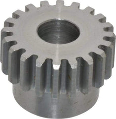 Browning - 16 Pitch, 1-1/4" Pitch Diam, 20 Tooth Spur Gear - 1/2" Bore Diam, 1-1/16" Hub Diam, Steel - Americas Tooling