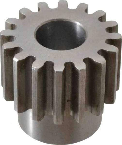 Browning - 10 Pitch, 1.6" Pitch Diam, 16 Tooth Spur Gear - 3/4" Bore Diam, 1-5/16" Hub Diam, Steel - Americas Tooling