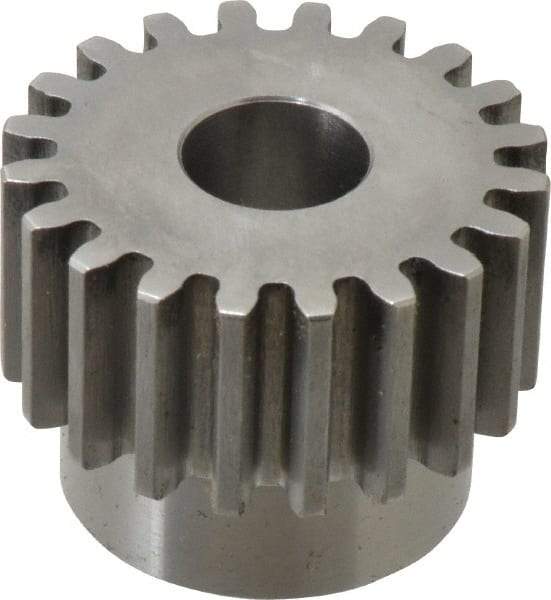 Browning - 10 Pitch, 2" Pitch Diam, 20 Tooth Spur Gear - 3/4" Bore Diam, 1-45/64" Hub Diam, Steel - Americas Tooling