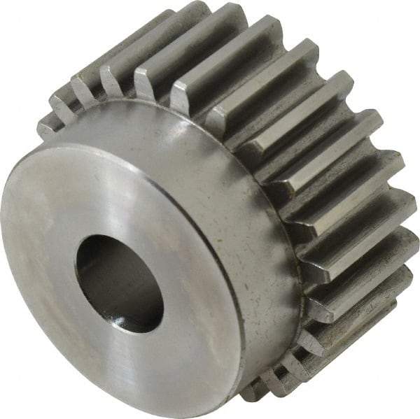 Browning - 10 Pitch, 2.4" Pitch Diam, 24 Tooth Spur Gear - 3/4" Bore Diam, 2-7/64" Hub Diam, Steel - Americas Tooling