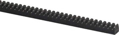 Browning - 1-1/2" Face Width, 6 Feet Long, 1-1/2" Thick Steel Gear Rack - Gray, 8 Pitch, 20° Pressure Angle - Americas Tooling