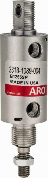 ARO/Ingersoll-Rand - 1/2" Stroke x 1-1/8" Bore Double Acting Air Cylinder - 1/8 Port, 3/8-16 Rod Thread - Americas Tooling