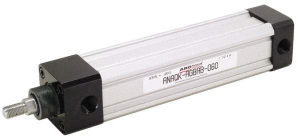 ARO/Ingersoll-Rand - 4" Stroke x 4" Bore Double Acting Air Cylinder - 3/4-16 Rod Thread, 250 Max psi, 185°F - Americas Tooling