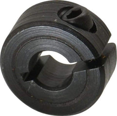 Climax Metal Products - 1/4" Bore, Steel, One Piece Clamp Collar - 11/16" Outside Diam, 5/16" Wide - Americas Tooling