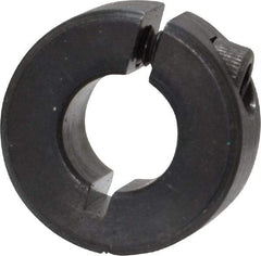 Climax Metal Products - 5/16" Bore, Steel, One Piece Clamp Collar - 11/16" Outside Diam, 5/16" Wide - Americas Tooling