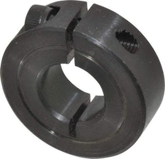 Climax Metal Products - 9/16" Bore, Steel, One Piece Clamp Collar - 1-5/16" Outside Diam, 7/16" Wide - Americas Tooling