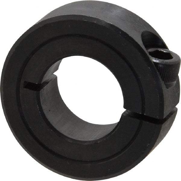 Climax Metal Products - 3/4" Bore, Steel, One Piece Clamp Collar - 1-1/2" Outside Diam, 1/2" Wide - Americas Tooling