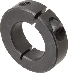 Climax Metal Products - 1-1/16" Bore, Steel, One Piece One Piece Split Shaft Collar - 1-7/8" Outside Diam, 1/2" Wide - Americas Tooling