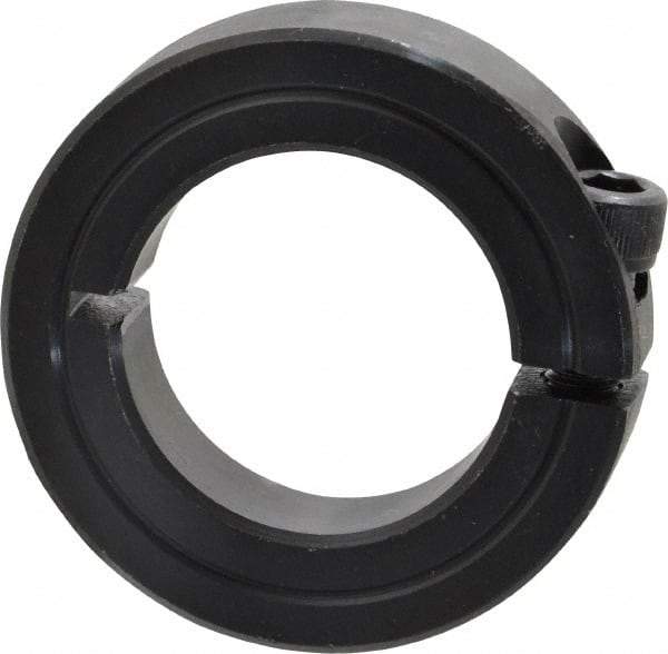 Climax Metal Products - 1-1/4" Bore, Steel, One Piece Clamp Collar - 2-1/16" Outside Diam, 1/2" Wide - Americas Tooling