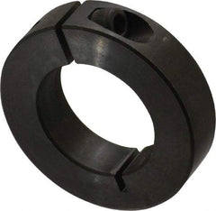 Climax Metal Products - 1-5/16" Bore, Steel, One Piece One Piece Split Shaft Collar - 2-1/4" Outside Diam, 9/16" Wide - Americas Tooling