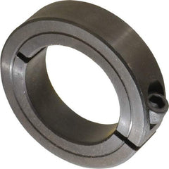 Climax Metal Products - 1-7/16" Bore, Steel, One Piece Clamp Collar - 2-1/4" Outside Diam, 9/16" Wide - Americas Tooling