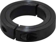 Climax Metal Products - 1-1/2" Bore, Steel, One Piece Clamp Collar - 2-3/8" Outside Diam, 9/16" Wide - Americas Tooling