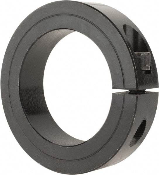 Climax Metal Products - 2-1/2" Bore, Steel, One Piece Clamp Collar - 3-3/4" Outside Diam, 7/8" Wide - Americas Tooling